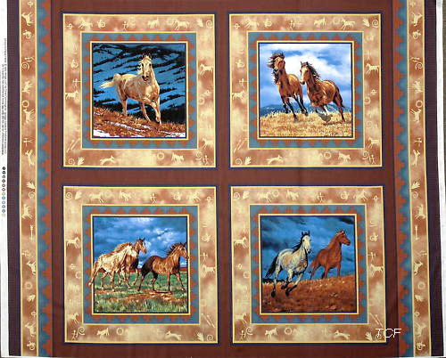 Horses Freedom Range Fabric Panels